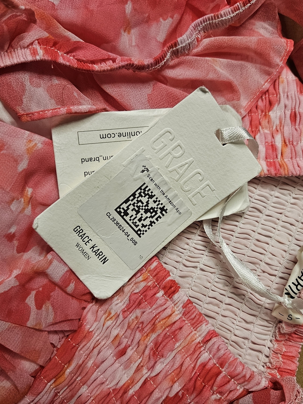 Pink Ruffled Floral Maxi Dress - Picture 4 of 5